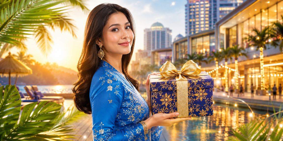 Pengguna VIP berbaju kurung menerima bonus kasino di Johor Bahru