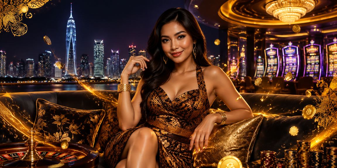 Pengguna menikmati permainan kasino dalam talian di Kuala Lumpur dengan tema batik